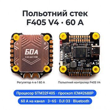 Полётный стек Everon F405 V4 BLS 60A 30&times;30 (FC + ESC 4-в-1, 3&ndash;6S) SB_F405_V4_60A фото