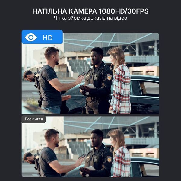 Нагрудний відеореєстратор BOBLOV KJ25 1080P міні з потужним акумулятором та кутом огляду 130&deg; KJ25 фото