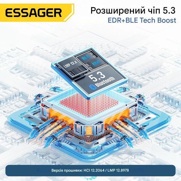USB Bluetooth 5.3 Адаптер Essager EBT53-BH01-P для ПК и ноутбука (Windows 8.1/10/11) EBT53-BH01-P фото