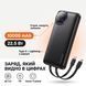 Повербанк Essager Heteromypil 10000 mAh 22.5W с цифровым дисплеем и встроенными кабелями Type-C и Lightning EDY1W-YT01-Z фото 1