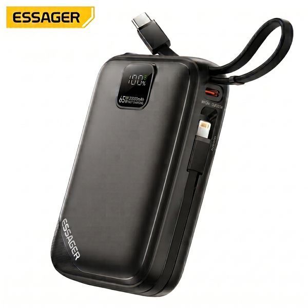 Павербанк Essager 20000 мАч PD 65W QC для телефона, планшета, ноутбука EDY65W-JH01-Z фото