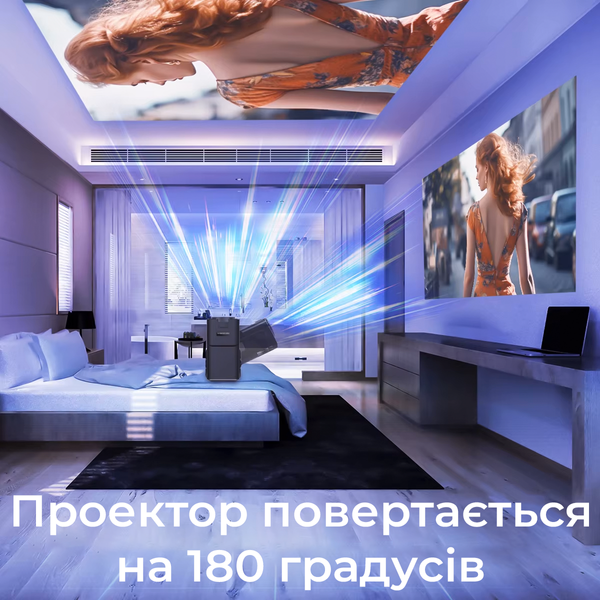 Проектор Magcubic Android 11 HY320 Allwinner H713 BT5.0 Android 11 Dual Wi-Fi6 для домашнего кинотеатра, серый (HY320) HY320 фото