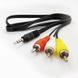 AV-кабель 3.5mm Jack на 3 RCA 1,2м мини джек на тюльпаны AV-cable_1m фото 3