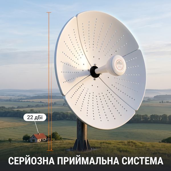 Антена параболічна 4G 5G MIMO SUNCOMM AN-Q26 22 дБі 1710-4200 МГц вулична спрямована AN-Q26 фото