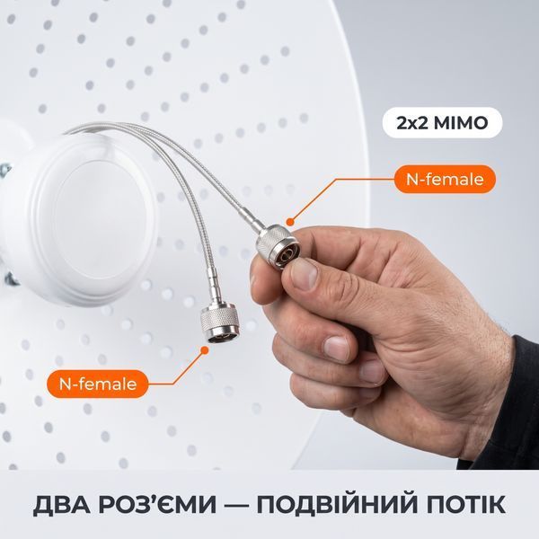 Антена параболічна 4G 5G MIMO SUNCOMM AN-Q26 22 дБі 1710-4200 МГц вулична спрямована AN-Q26 фото