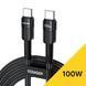 Дата кабель Essager 100W PD, QC та PPS USB-C to USB-C 2 метра (чорний) EXCTT1-XC02 фото 8