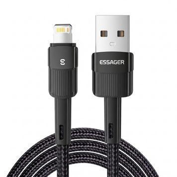 Кабель Essager USB-A Lightning 2.4A для iPhone та iPad, 1м, чорний EXCL-XC01 фото