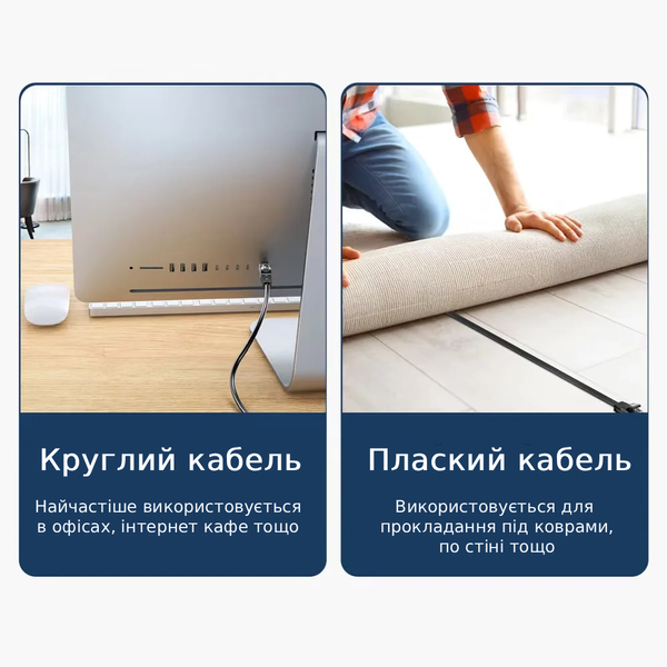 3 метра интернет-кабель 1Gb RJ45 Ethernet Cat6, гигабитный LAN-кабель, патч-корд, плоский id_437 фото
