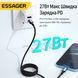 Кабель Essager Type-C &ndash; Lightning 27W швидка зарядка iPhone 2 м чорний EXCTL-CGA01 фото 4