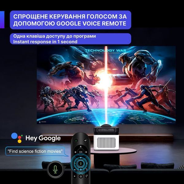 Проектор Magcubic HY450 4K Allwinner H716 2/32Gb BT5.4 Android 11 Dual Wi-Fi6, Домашній кінотеатр 4K (HY450) HY450 фото