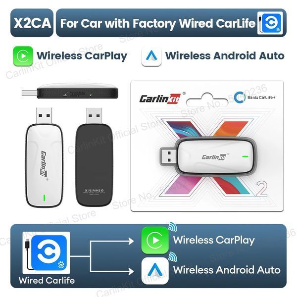 Адаптер CarlinKit X2CA для китайских автомобилей с Baidu Carlife на CarPlay/Android Auto CPC200-MINI SE фото