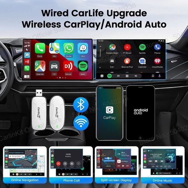 Адаптер CarlinKit X2CA для китайских автомобилей с Baidu Carlife на CarPlay/Android Auto CPC200-MINI SE фото