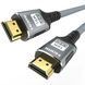 Кабель 8K HDMI 2.1, 5 метров, Ultra High Speed 8K (48 Гбит/с), в нейлоновом оплётении, серый id_461 фото 5