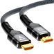 Кабель 8K HDMI 2.1, 5 метров, Ultra High Speed 8K (48 Гбит/с), в нейлоновом оплётении, серый id_461 фото 3