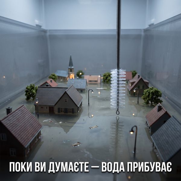 Набор для прочистки дренажа холодильника 5 в 1 &mdash; ёршик на тросе 100 см, шланг, шприц 100 мл RF-DR-05 фото