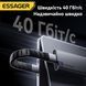 Кабель Essager USB4 Type-C &ndash; Type-C 240W 40 Гбит/с 8K@60Hz 11 см черный EXCTT4-YS01-P фото 7
