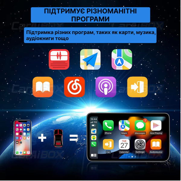 Беспроводной USB адаптер CarAIBOX EC14-DD для CarPlay и Android Auto EC14-DD фото