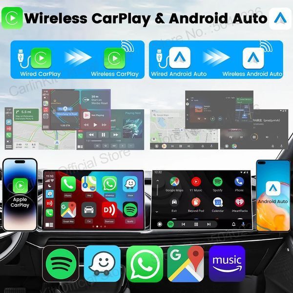 Беспроводной USB-адаптер 2-в-1 CarlinKit 5.0 Mini Ultra для автомобиля Apple CarPlay и Android Auto, Wi-Fi 5G, Bluetooth 5.0 CPC200-Mini_Ultra1 фото