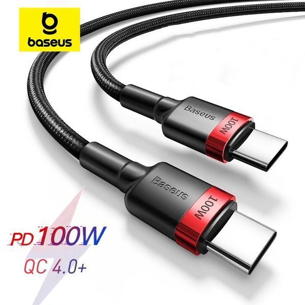 Baseus 100W кабель USB-C to USB-C 1 метр (чорний) ZM-CATKLF-SC91 фото